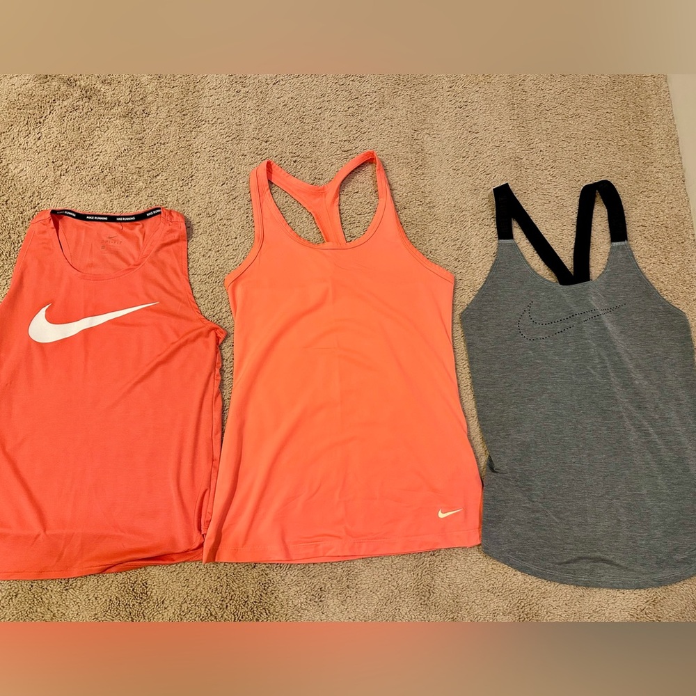 Nike Women's Tank Top Bundle - Orange, Gray, Black